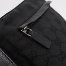 GUCCI GG Canvas Waist bag Black Silver 28566 Auth mr3150A-17