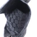 GUCCI GG Canvas Waist bag Black Silver 28566 Auth mr3150A-23