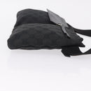 GUCCI GG Canvas Waist bag Black Silver 28566 Auth mr3150A-4