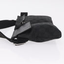 GUCCI GG Canvas Waist bag Black Silver 28566 Auth mr3150A-5