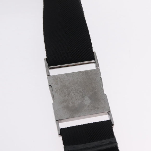 GUCCI GG Canvas Waist bag Black Silver 28566 Auth mr3150A