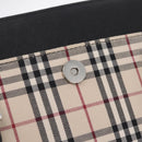 BURBERRY Nova Check Hand Bag Canvas Beige Silver Auth mr3151-14