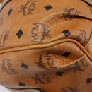 MCM Vicetos Logogram Boston Bag PVC Leather Brown Gold Auth mr3152A-11