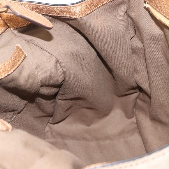 Chloe Harley Hand Bag Canvas Beige Gold Auth mr3153A