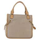 Chloe Harley Hand Bag Canvas Beige Gold Auth mr3153A-3