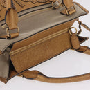 Chloe Harley Hand Bag Canvas Beige Gold Auth mr3153A-6