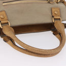 Chloe Harley Hand Bag Canvas Beige Gold Auth mr3153A-7
