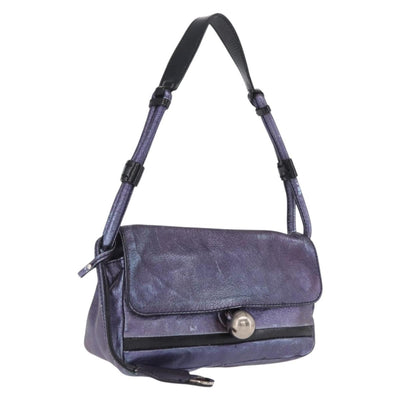 Chloe Shoulder Bag Leather Purple Auth mr3154