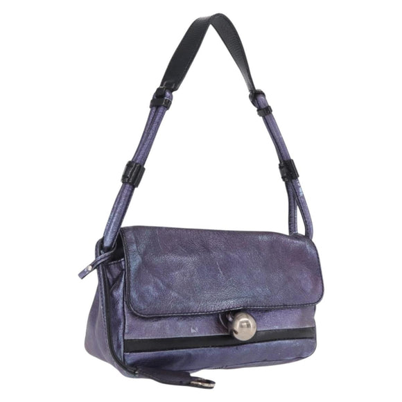 Chloe Shoulder Bag Leather Purple Auth mr3154