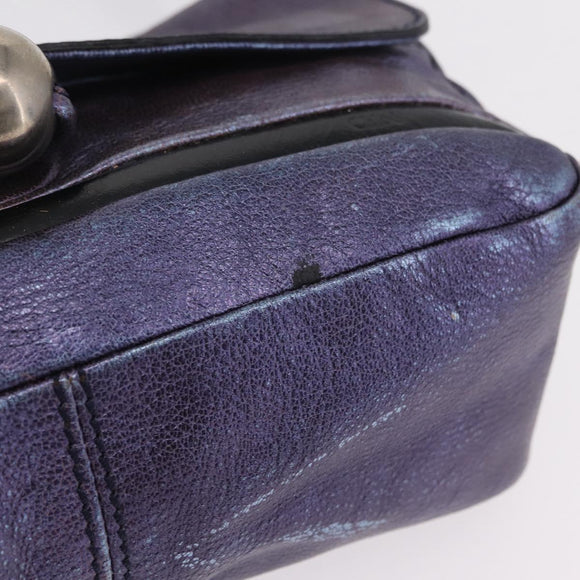 Chloe Shoulder Bag Leather Purple Auth mr3154