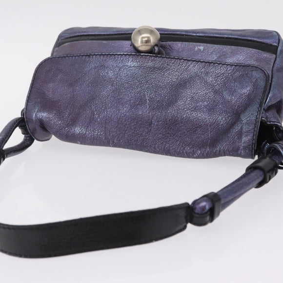 Chloe Shoulder Bag Leather Purple Auth mr3154