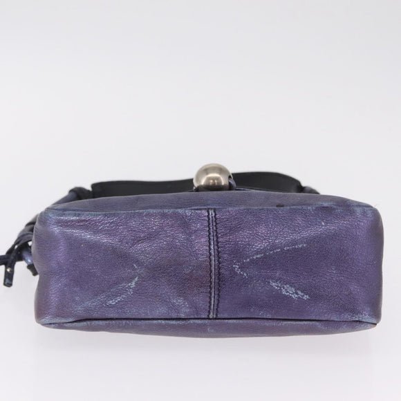 Chloe Shoulder Bag Leather Purple Auth mr3154