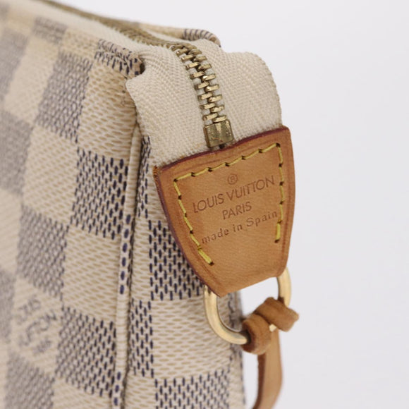 LOUIS VUITTON Damier Azur Pochette Accessoires Pouch N51986 LV Auth mr3159A