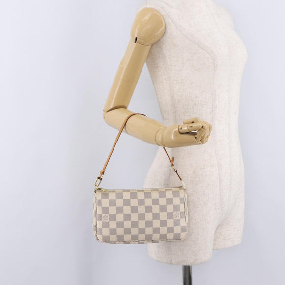 LOUIS VUITTON Damier Azur Pochette Accessoires Pouch N51986 LV Auth mr3159A