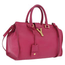 Saint Laurent Hand Bag Leather 2way Pink Gold Auth mr3162A-1