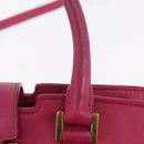 Saint Laurent Hand Bag Leather 2way Pink Gold Auth mr3162A-11