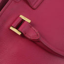 Saint Laurent Hand Bag Leather 2way Pink Gold Auth mr3162A-12