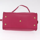 Saint Laurent Hand Bag Leather 2way Pink Gold Auth mr3162A-14
