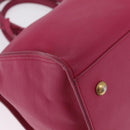 Saint Laurent Hand Bag Leather 2way Pink Gold Auth mr3162A-15