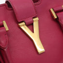 Saint Laurent Hand Bag Leather 2way Pink Gold Auth mr3162A-19