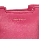 Saint Laurent Hand Bag Leather 2way Pink Gold Auth mr3162A-23