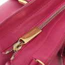 Saint Laurent Hand Bag Leather 2way Pink Gold Auth mr3162A-24