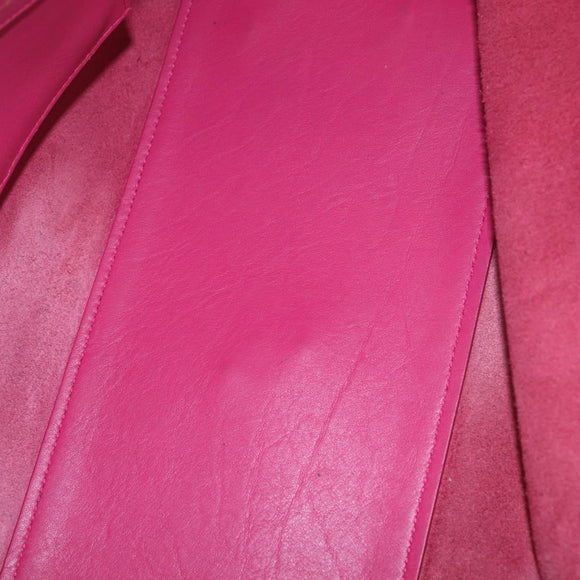 Saint Laurent Hand Bag Leather 2way Pink Gold Auth mr3162A