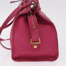 Saint Laurent Hand Bag Leather 2way Pink Gold Auth mr3162A-4