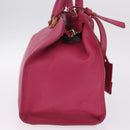 Saint Laurent Hand Bag Leather 2way Pink Gold Auth mr3162A-5