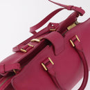 Saint Laurent Hand Bag Leather 2way Pink Gold Auth mr3162A-6
