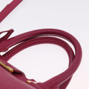 Saint Laurent Hand Bag Leather 2way Pink Gold Auth mr3162A-8