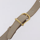 CELINE Shoulder Bag Leather Beige Gold Auth mr3163-10