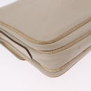 CELINE Shoulder Bag Leather Beige Gold Auth mr3163-14