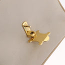 CELINE Shoulder Bag Leather Beige Gold Auth mr3163-18