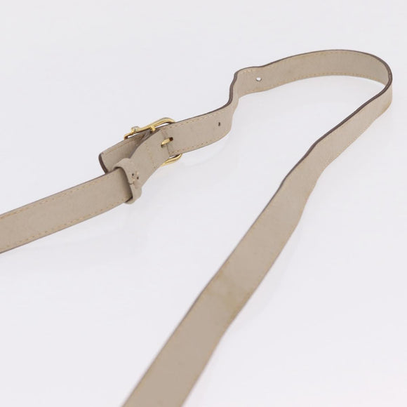 CELINE Shoulder Bag Leather Beige Gold Auth mr3163