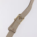 CELINE Shoulder Bag Leather Beige Gold Auth mr3163-9