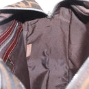 FENDI Zucca Canvas Hand Bag Black Brown Auth mr3164-18