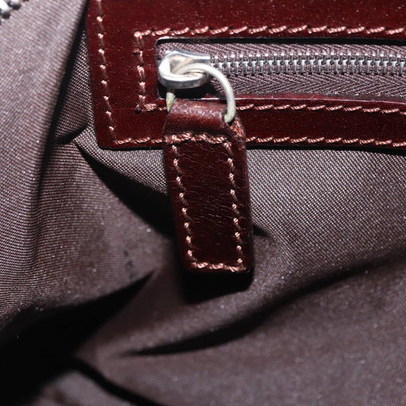 FENDI Zucca Canvas Hand Bag Black Brown Auth mr3164
