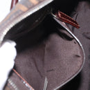 FENDI Zucca Canvas Hand Bag Black Brown Auth mr3164-21