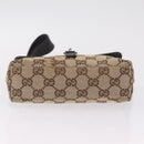 GUCCI GG Canvas Waist bag Beige Silver 92543 Auth mr3166-12