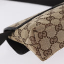 GUCCI GG Canvas Waist bag Beige Silver 92543 Auth mr3166-15