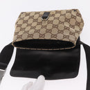 GUCCI GG Canvas Waist bag Beige Silver 92543 Auth mr3166-18