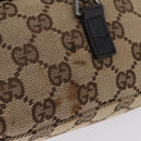 GUCCI GG Canvas Waist bag Beige Silver 92543 Auth mr3166-3