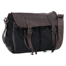 PRADA Shoulder Bag Nylon Leather Black Silver Auth mr3167-1