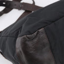 PRADA Shoulder Bag Nylon Leather Black Silver Auth mr3167-13