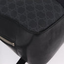 GUCCI GG Supreme Sherry Line Backpack PVC Navy Silver 473324 Auth mr3169A-13