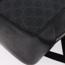 GUCCI GG Supreme Sherry Line Backpack PVC Navy Silver 473324 Auth mr3169A-14