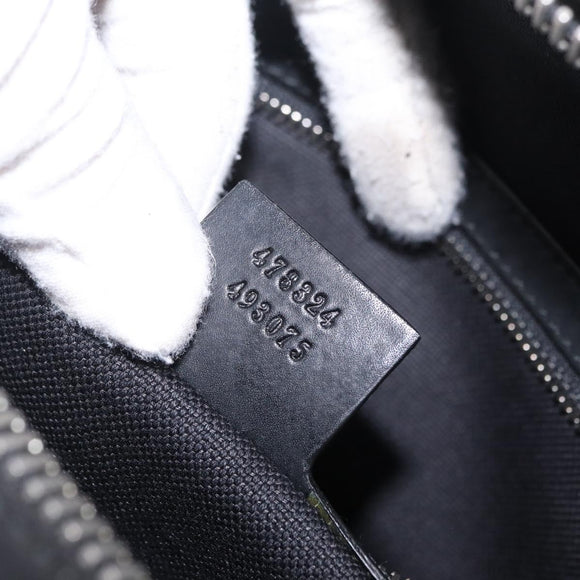 GUCCI GG Supreme Sherry Line Backpack PVC Navy Silver 473324 Auth mr3169A
