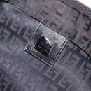 FENDI Zucchino Canvas Tote Bag Brown Silver Auth mr3171-16