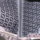 FENDI Zucchino Canvas Tote Bag Brown Silver Auth mr3171-17